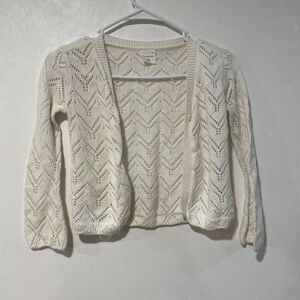 Abercrombie Kids Cream Knit Cardigan | Size 5/6